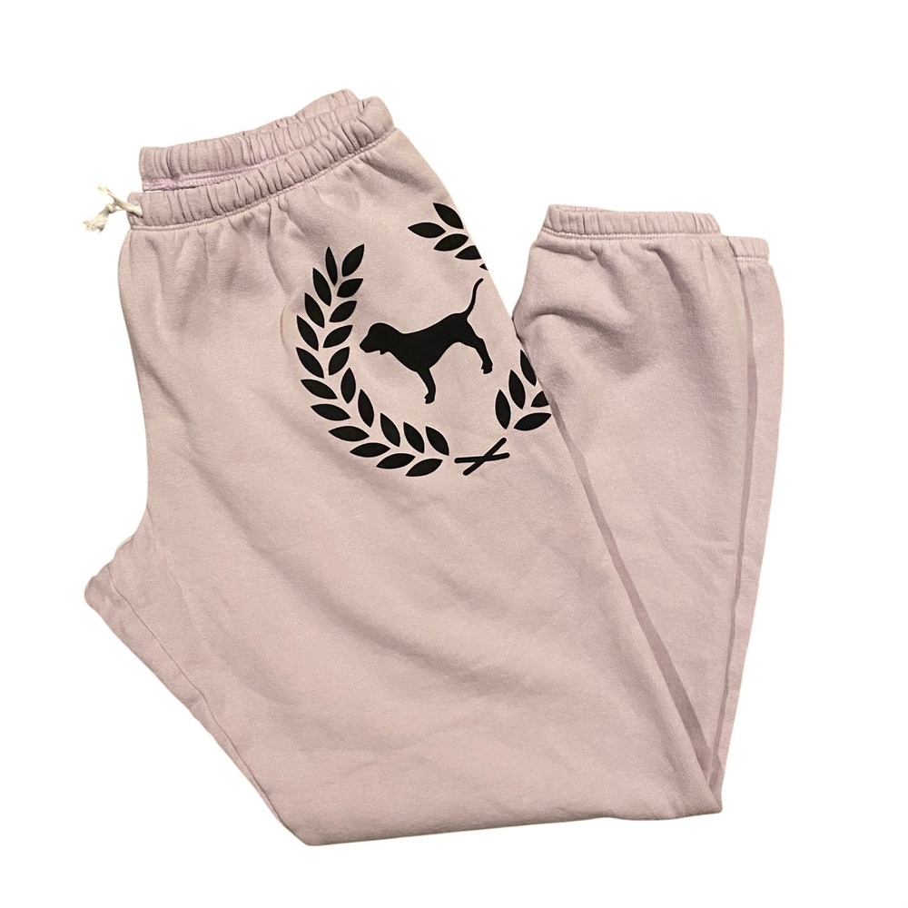 PINK Victoria's Secret‎ Logo Sweatpants Light Purple Joggers Women's Medium